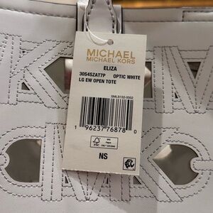 Michael Kors White Open Tote